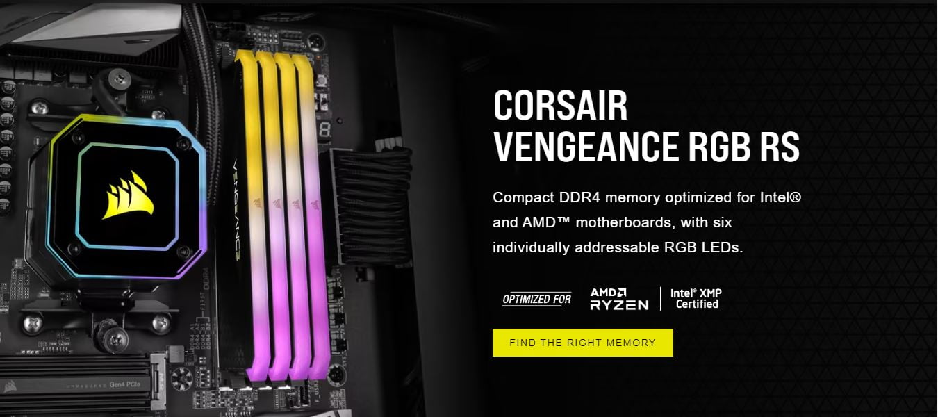 CORSAIR VENGEANCE 16GB (2 x 8GB) DDR4 RAM Kit - 3600MHz - C18 - CMG16GX4M2D3600C18