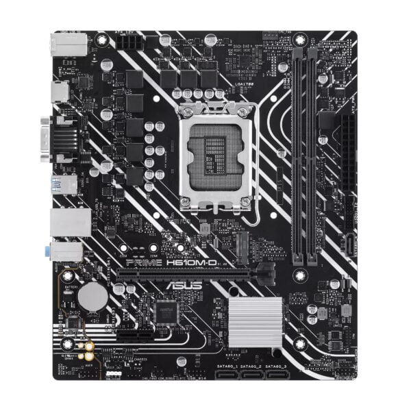 ASUS PRIME H610M-D motherboard - LGA1700 Socket - DDR5 (2 x DIMM) - mATX - 90MB1G80M0EAY0