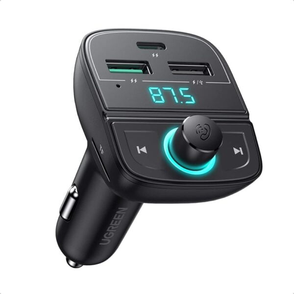 Ugreen 80910 Bluetooth FM Transmitter Car Charger Adapter