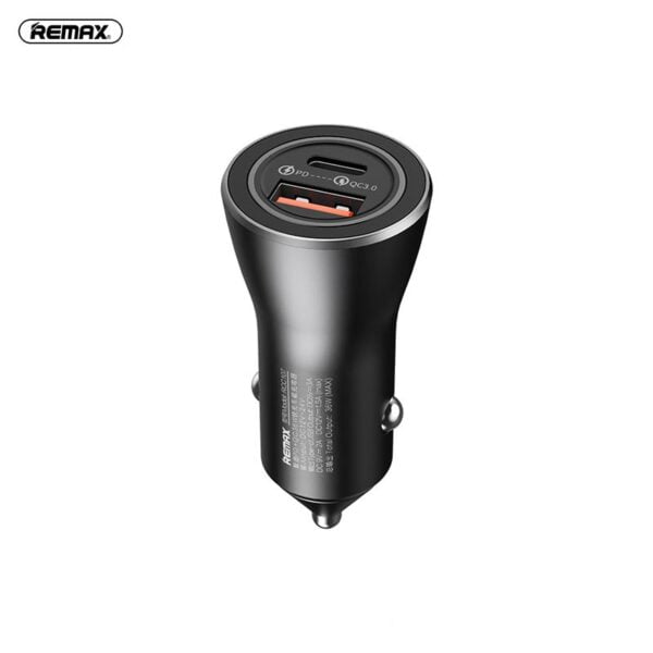 REMAX RCC-107 Fast Charging PD+QC / USB + Type-C  Car Charger | 36W Total Output