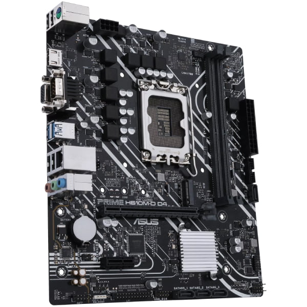 ASUS PRIME H610M-D D4 motherboard - LGA1700 Socket - DDR4 (2 x DIMM) - mATX 