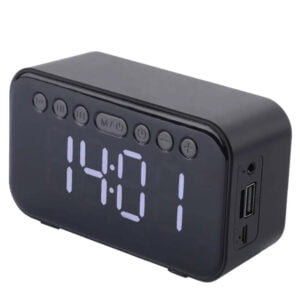 Wireless Bluetooth Speaker With Clock - supports AUX and usb - A5 - Image 2