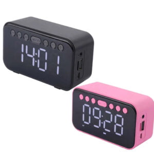 Wireless Bluetooth Speaker With Clock - supports AUX and usb - A5