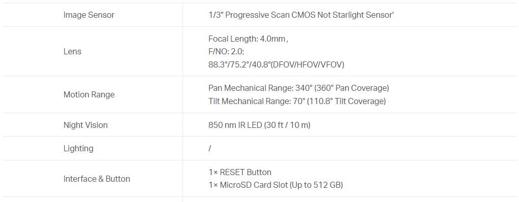 tp link Tapo TC70 Pan/Tilt Home Security Wi-Fi Camera - Full HD - two way audio