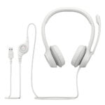 Logitech H390 USB Computer Headset Noise Cancelling Off-White [ 981-001285 ]