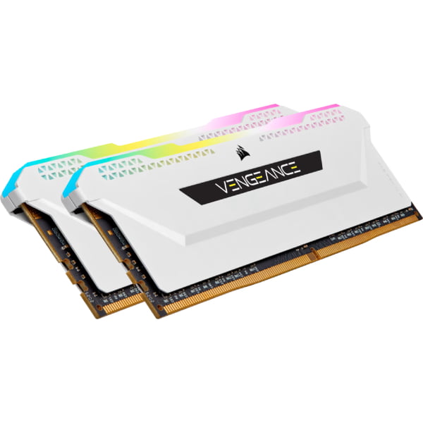 CORSAIR VENGEANCE RGB PRO SL DDR4 RAM Kit - white - 16GB (2x8GB) - 3600MHz - C18 - CMH16GX4M2D3600C18W