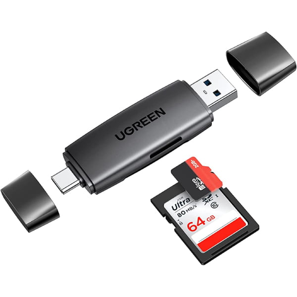 UGreen USB-C and USB-A 3.0 TF/SD Card Reader - 80191-CM304