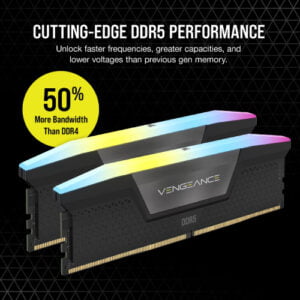 CORSAIR VENGEANCE RGB DDR5 RAM Kit - 32GB (2 x 16GB) - 7000MHz - CL34 - CMH32GX5M2X7000C34 - Image 4