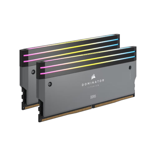 CORSAIR DOMINATOR TITANIUM RGB DDR5 RAM Kit – 64GB (2 x 32GB) – 6000MT/s – CL30 – CMP64GX5M2B6000Z30