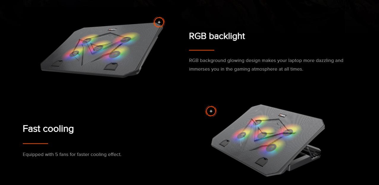 meetion Gaming Cooling Pad - five fans built-in - CP3030