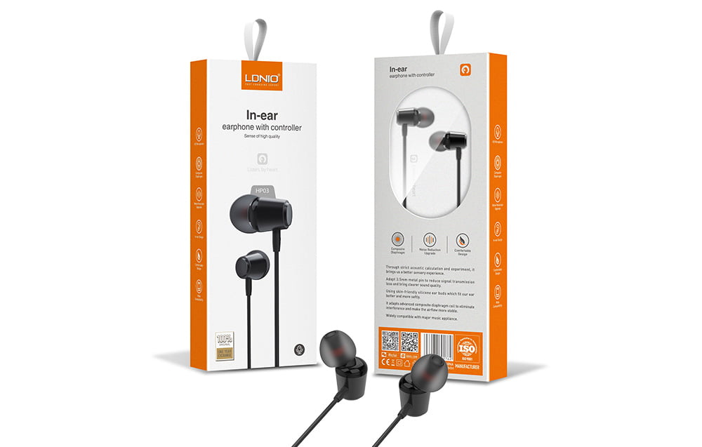 Ldnio wired In Ear Earphone HP03 - black