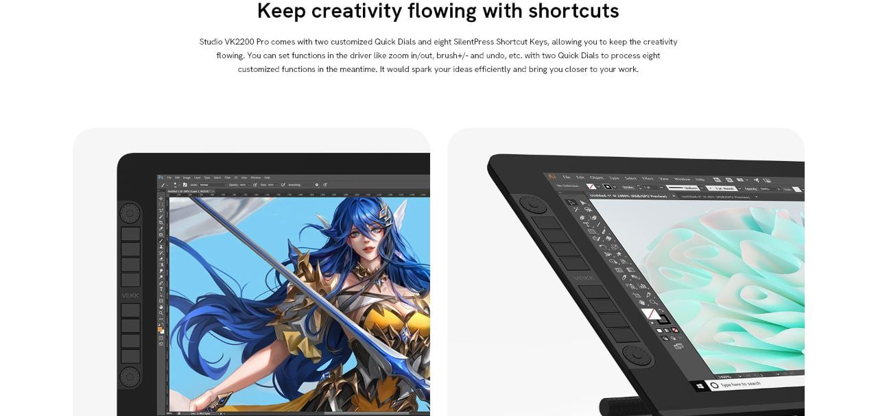 VEIKK Studio VK2200 Pro drawing monitor - 21.5-inch FHD IPS