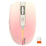 meetion wireless mouse - 2.4G and Bluetooth Dual Mode - BTM002 pink