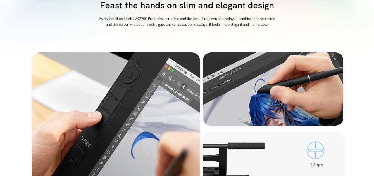VEIKK Studio VK2200 Pro drawing monitor - 21.5-inch FHD IPS