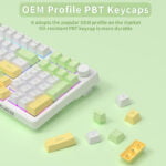 Ajazz AK992 Spring Green RGB Mechanical Keyboard (Red Switch / Bluetooth / Wireless / USB-C Wired) [ AK992 ]