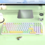 Ajazz AK992 Spring Green RGB Mechanical Keyboard (Red Switch / Bluetooth / Wireless / USB-C Wired) [ AK992 ]