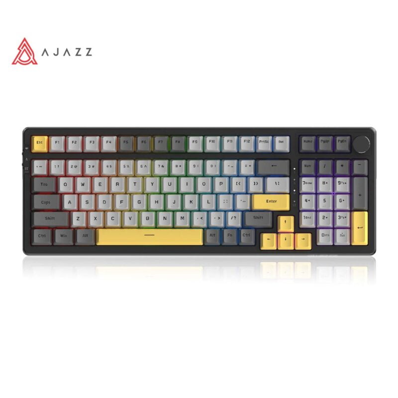 Ajazz AK992 Star Night Grey RGB Mechanical Keyboard (Brown Switch / Bluetooth / Wireless / USB-C Wired) [ AK992 ]