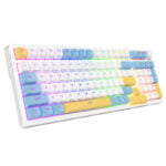 Ajazz AK992 Summer Blue RGB Mechanical Keyboard (Red Switch / Bluetooth / Wireless / USB-C Wired) [ AK992 ]
