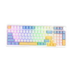 Ajazz AK992 Summer Blue RGB Mechanical Keyboard (Red Switch / Bluetooth / Wireless / USB-C Wired) [ AK992 ]