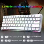 Ajazz STK61 60% Mechanical Keyboard (Black / Brown Switch / Wireless / Bluetooth / Wired) [ STK61 ]