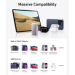 Anker Nano Power Bank 10000 mAh (30W / Built-In USB-C Cable / Intelligent Display / Black Stone) [ A1259H11 ]