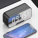 Clock Mirror Led Speaker (Bluetooth 5.0 / FM Radio / Thermometer / Alarm Clock / AUX / microSD) [ D-88 ]