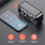 Clock Mirror Led Speaker (Bluetooth 5.0 / FM Radio / Thermometer / Alarm Clock / AUX / microSD) [ D-88 ]