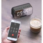 Clock Mirror Led Speaker (Bluetooth 5.0 / FM Radio / Thermometer / Alarm Clock / AUX / microSD) [ D-88 ]