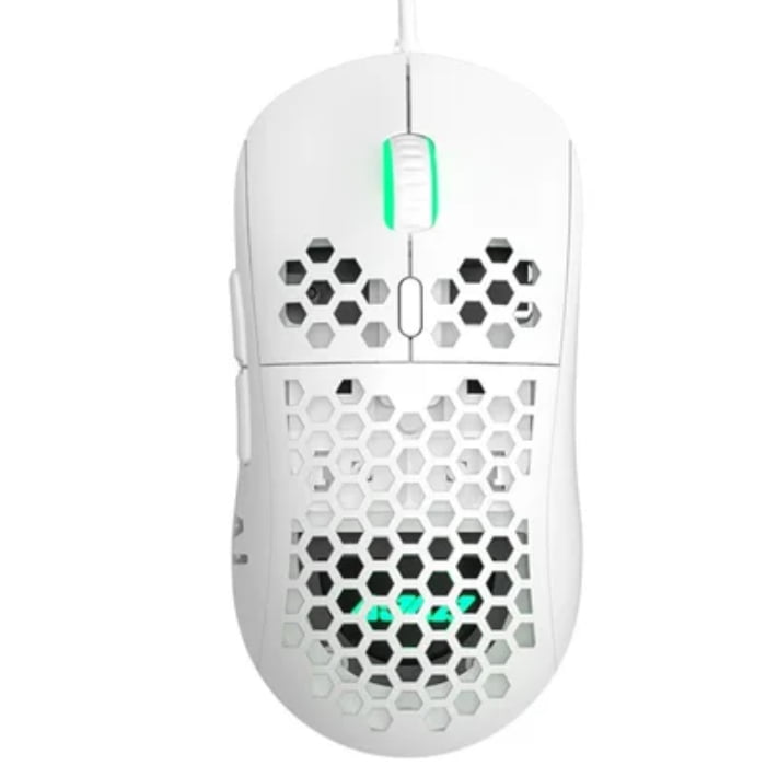 Ajazz AJ380 Wired Gaming Mouse - white - 16000 DPI