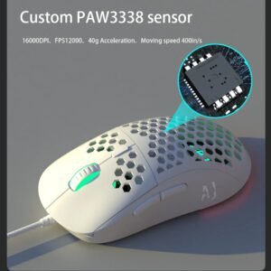 Ajazz AJ380 Wired Gaming Mouse - white - 16000 DPI - Image 2