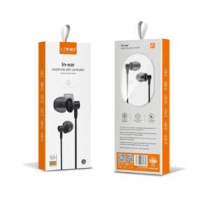 Ldnio wired In Ear Earphone HP06 3.5mm Single Jack AUX - black - Image 2