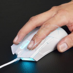 Ajazz AJ52 star watcher Wired Gaming Mouse - white - Image 6