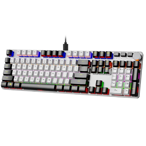 wired Mechanical keyboard - red switch - RGB lights - detachable Braided cable - CX22