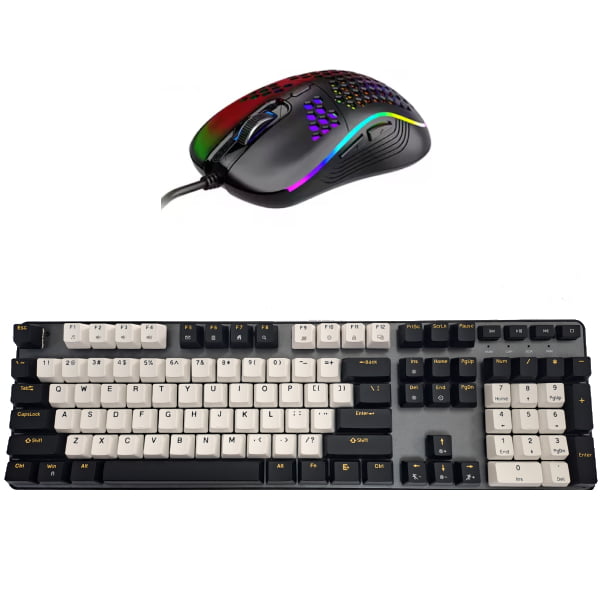 wired Mechanical keyboard and wired gaming mouse kit - red switch - RGB lights - cx21 G40U