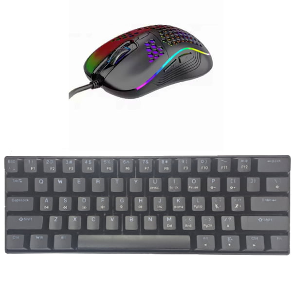 60% wired Mechanical keyboard and wired gaming mouse kit - blue switch - RGB lights - cx23 G40U