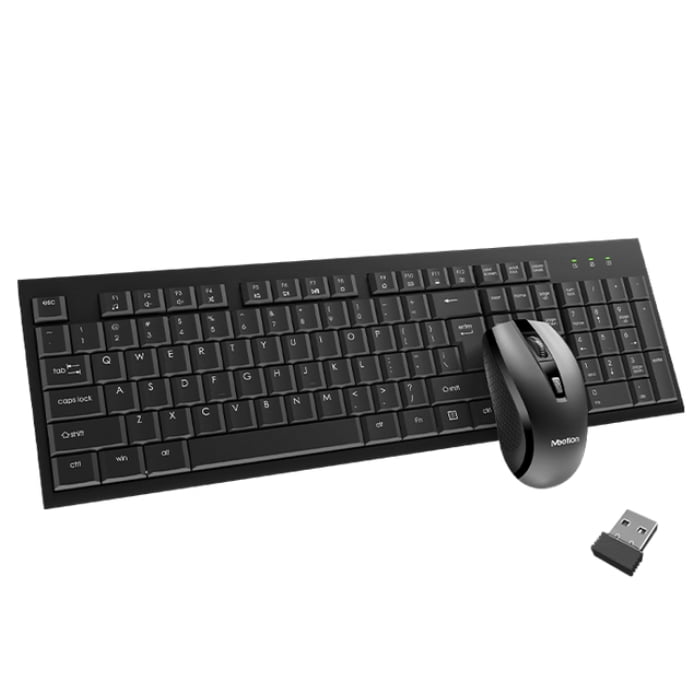 meetion 2.4GHz Wireless Combo mouse and keyboard - C4120 little black