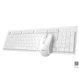 meetion 2.4GHz Wireless Combo mouse and keyboard - C4120little white - Image 3