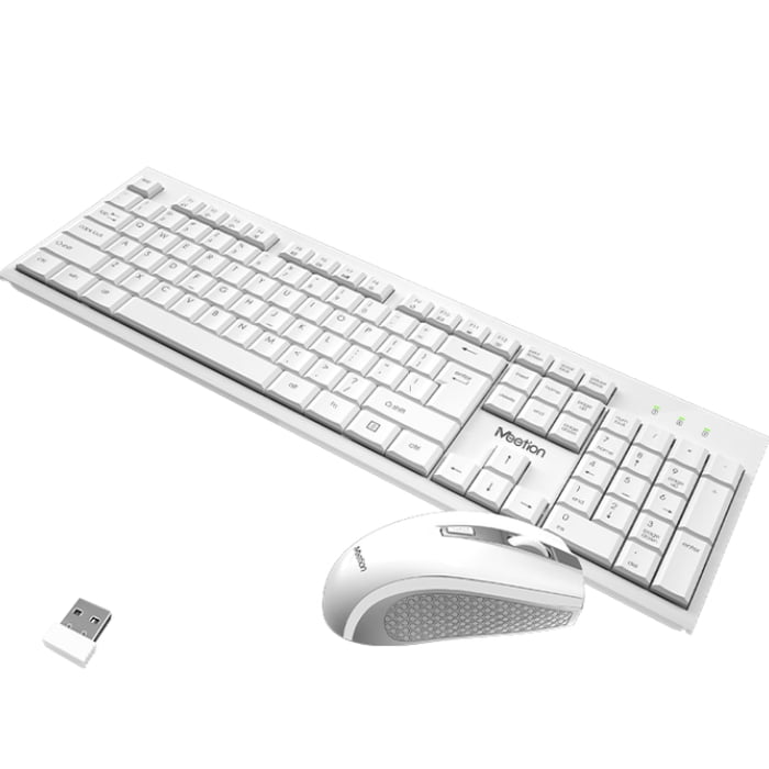 meetion 2.4GHz Wireless Combo mouse and keyboard - C4120little white