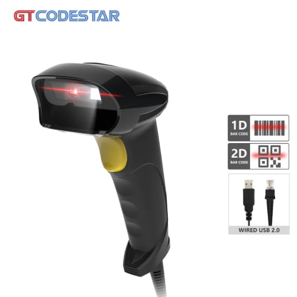 GTCODESTAR wired laser Barcode scanner - 2D - USB interface - X-600H