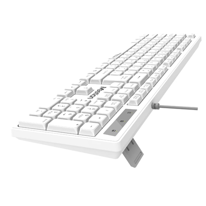meetion USB STANDARD WIRED KEYBOARD WHITE - Silent touch - K300