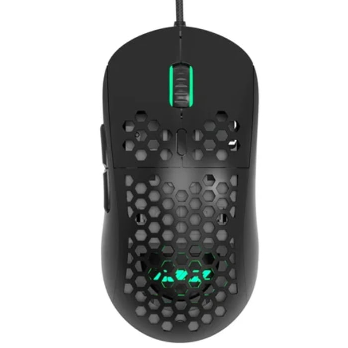 Ajazz AJ380R Wired Gaming Mouse - BLACK - 12400 DPI - 220IPS - Light weight - PMW3338 sensor - Symmetrical design
