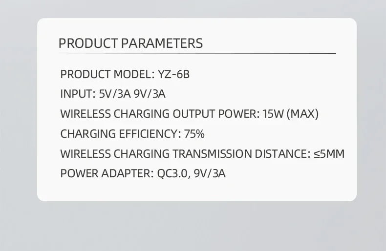 Wireless Speaker 6 in 1 (Wireless Charging / Digital Clock / Alarm / LED Light / Temperature) [ YZ-6B ]