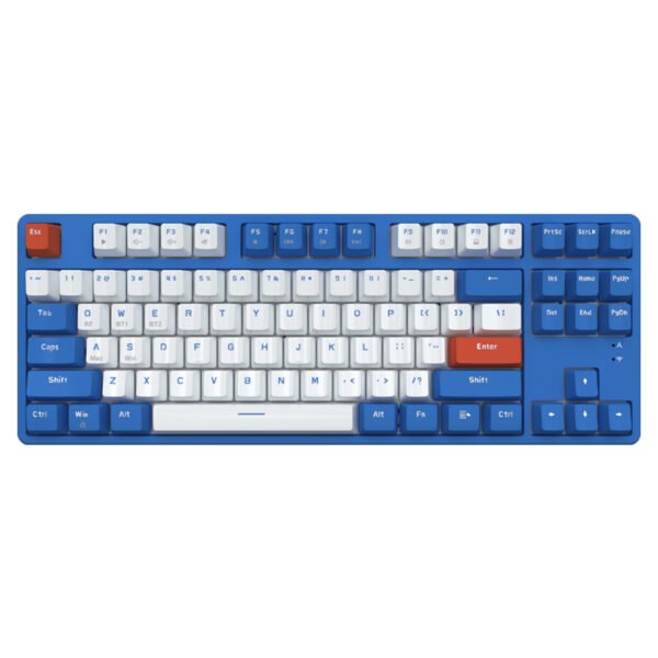 Ajazz AK871 Wireless Hot Swap Mechanical Keyboard - blue color - red switch