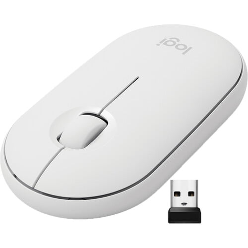 Logitech PEBBLE MOUSE M350 wireless Mouse - white - 910-005770