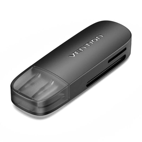 vention 2-in-1 USB 3.0 A Card Reader(SD+TF) Black Single Drive Letter - CLFB0