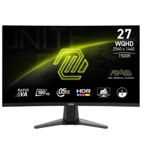 MSI Gaming Monitor MAG 27CQ6F Curve 1500R | Rapid VA Panel | 0.5ms  | WQHD  1440p | HDR Ready