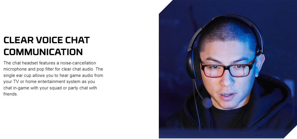 Hyper x Cloud Chat Headset for PS4 – One Ear Cup, Reversible Design - 4P5J3AA - US model NO warranty