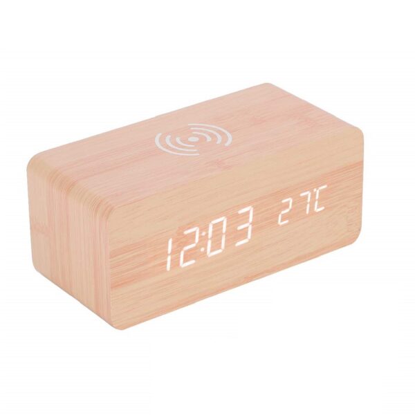 Wooden Portable V-C126 Digital LED Alarm Clock