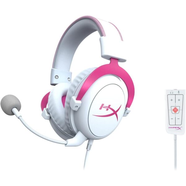 HyperX Cloud II Gaming Headset - White and Pink [ HHSC12-AC-PK/G ]