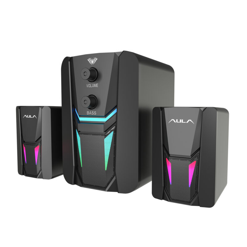 AULA N-189 2.1 Wired Desktop Speakers - 5W+3W*2 output 